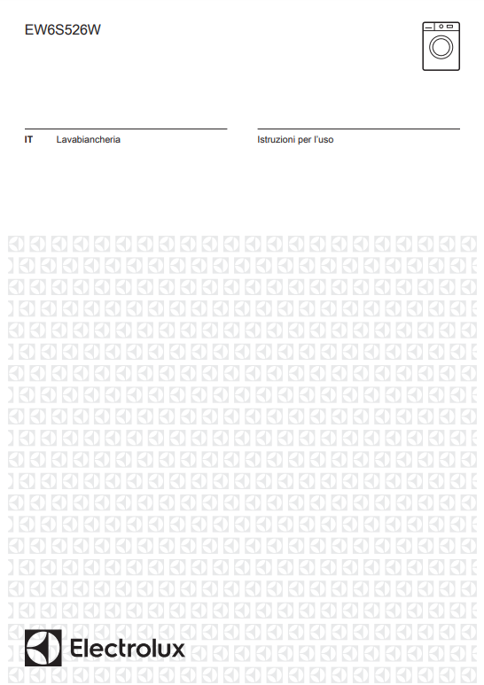 Manuale di Istruzioni Lavatrice Electrolux EW6S526W PDF