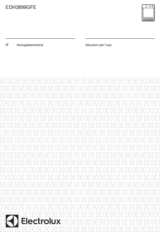 Manuale Asciugatrice Electrolux 9 kg EDH3899GFE PDF