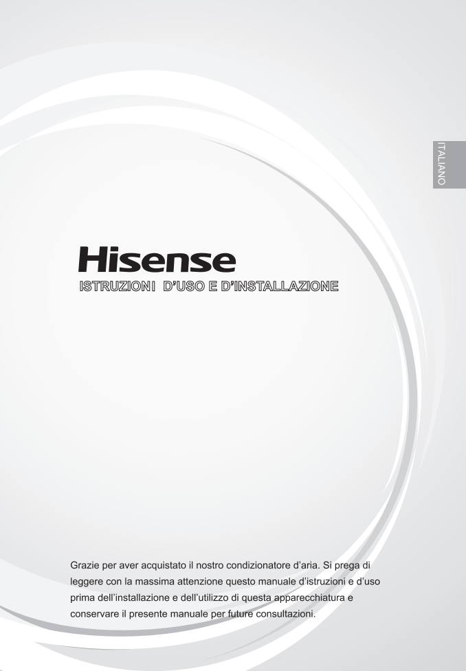 Manuale di Istruzioni Condizionatore Hisense CF35MR04G PDF