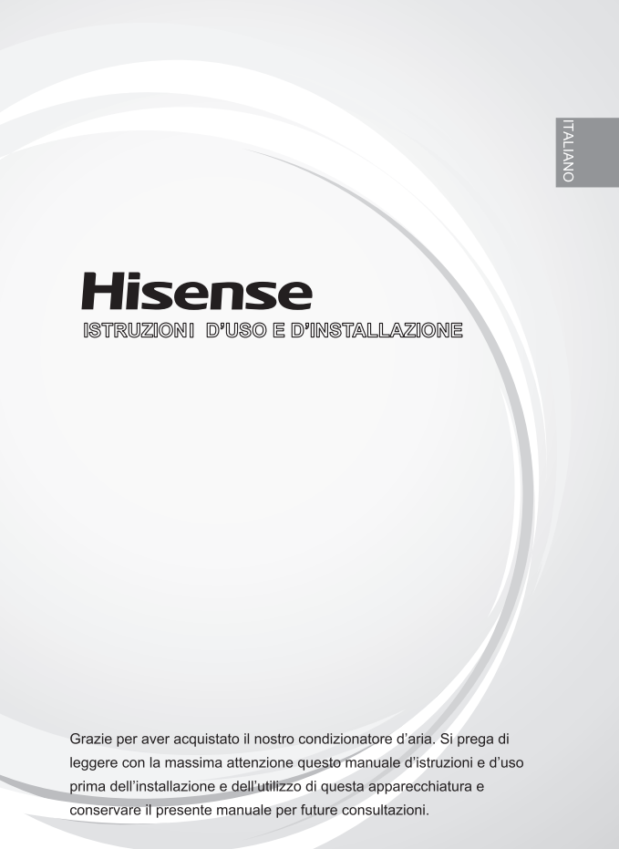 Manuale Condizionatore Hisense Easy Smart 1200 PDF