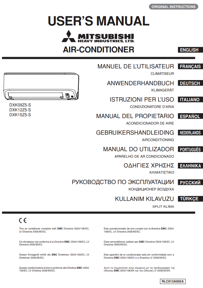 Manuale Telecomando Condizionatore Mitsubishi PDF