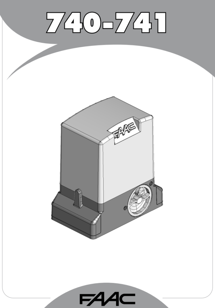 Manuale FAAC 741 PDF