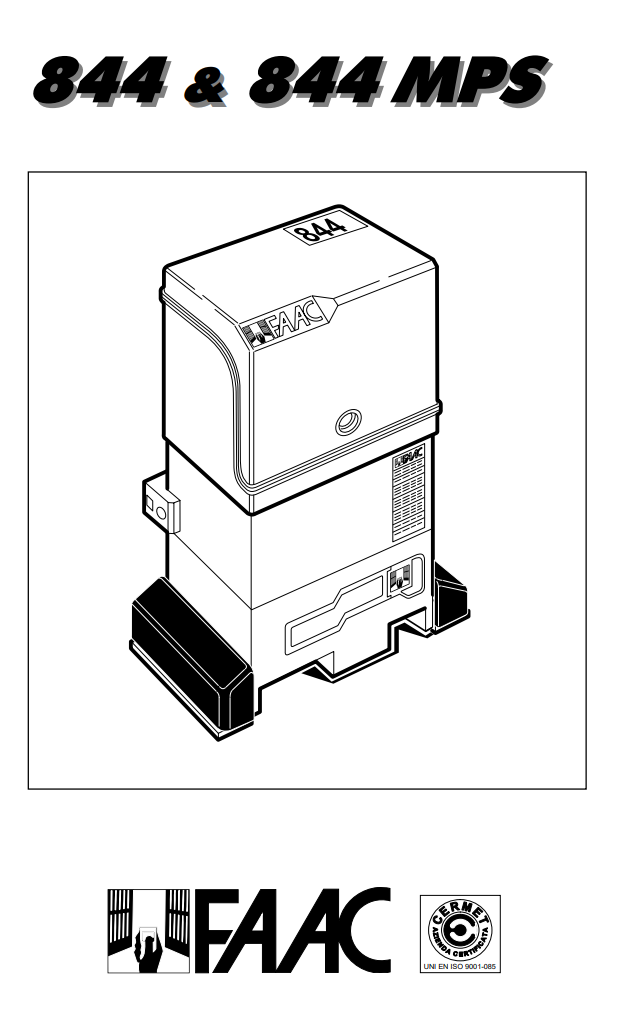 Manuale FAAC 844 PDF