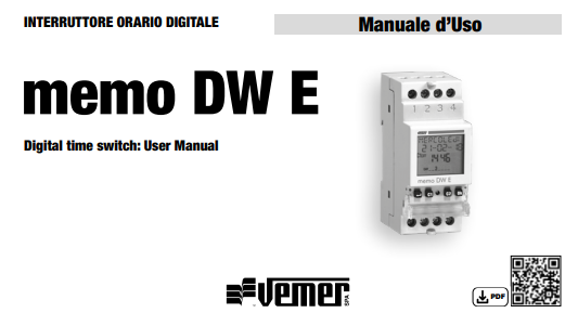 Manuale Vemer Memo DW E PDF