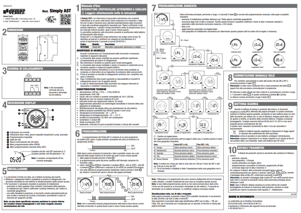 Manuale Vemer Simply AST PDF