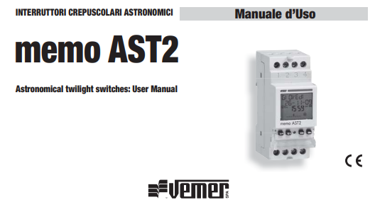 Manuale Vemer Memo AST2 PDF