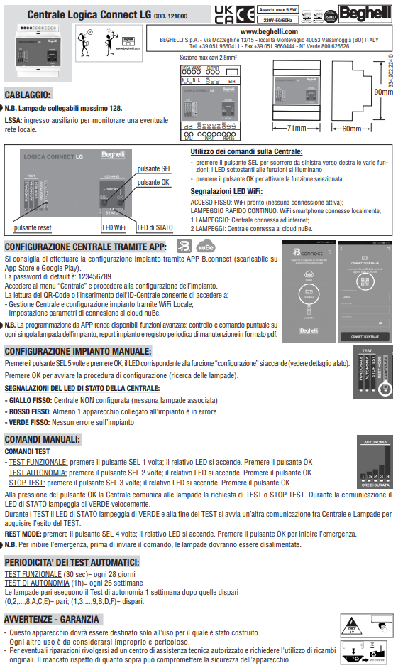 Manuale Logica Connect LG 12100 PDF