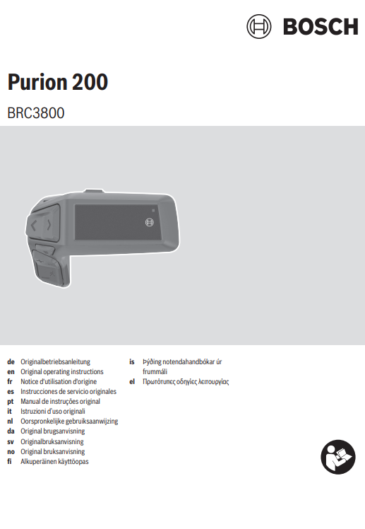 Manuale Bosch Purion 200 PDF