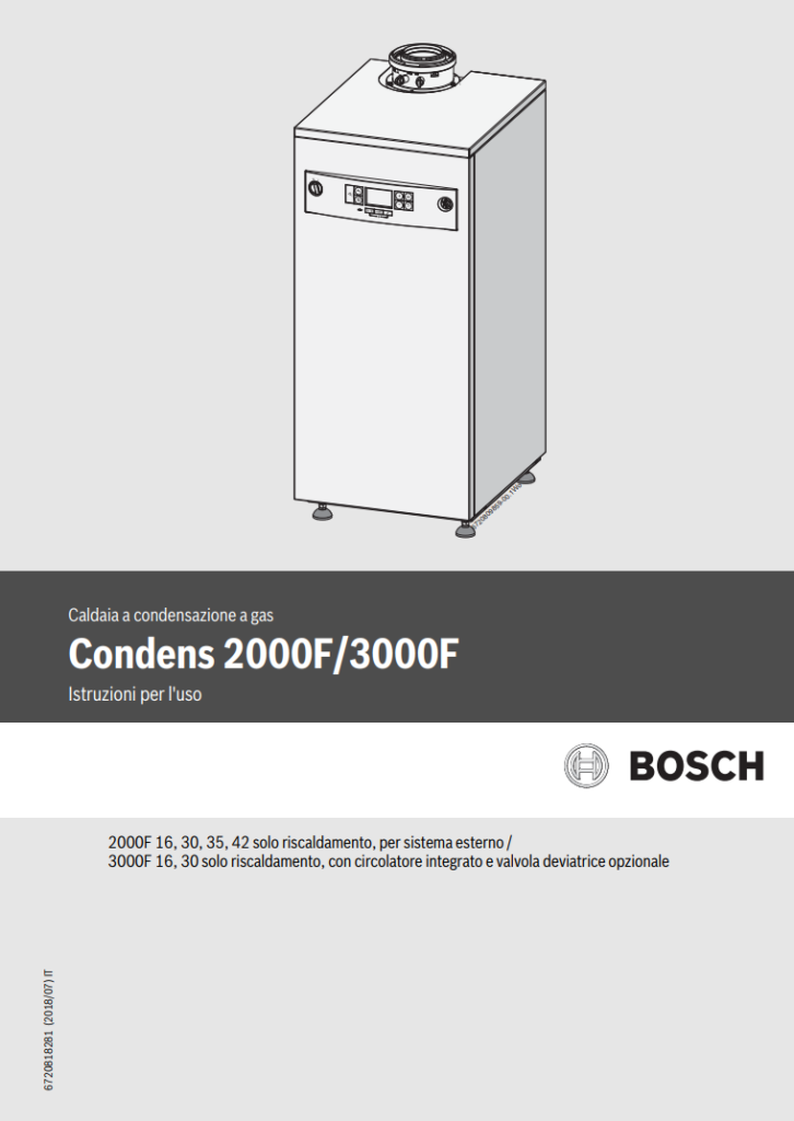 Manuale Caldaia Bosch Condens 2000F e 3000F PDF