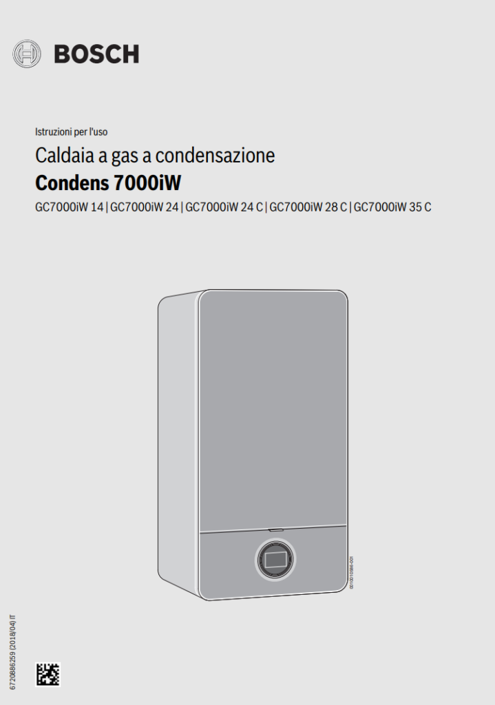 Manuale Caldaia Bosch Condens 7000iW PDF