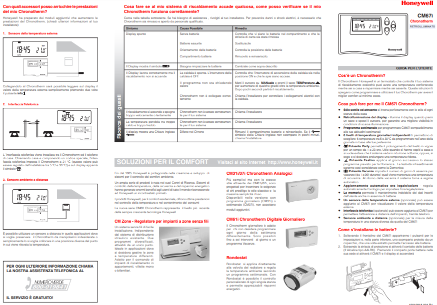 Manuale Honeywell CM67i PDF