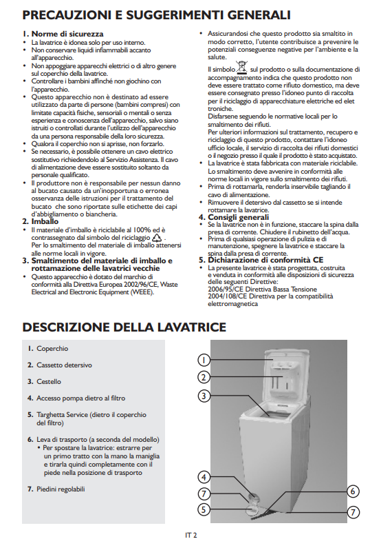 Manuale Ignis LTE 7155 PDF