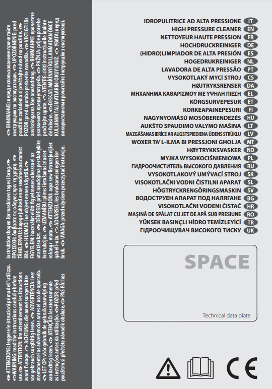 Manuale Lavor Space 180 PDF