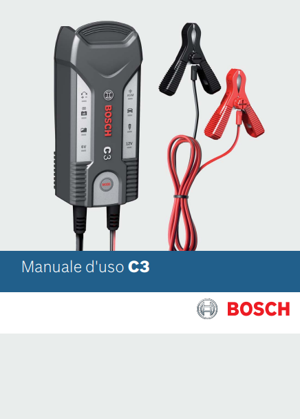 Manuale Caricabatterie Bosch C3 PDF