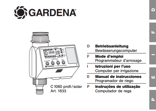Manuale Gardena C 1060 Profi PDF