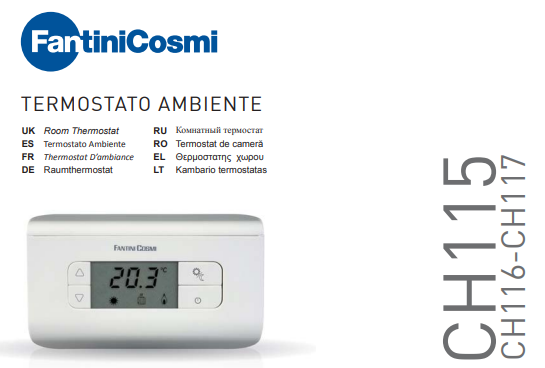 Manuale Fantini Cosmi CH115 – CH116 – CH117 PDF