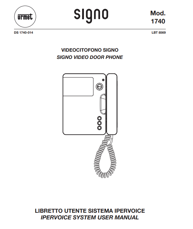 Cosa Troverai nel Manuale Utente Videocitofono Urmet 1740/40
