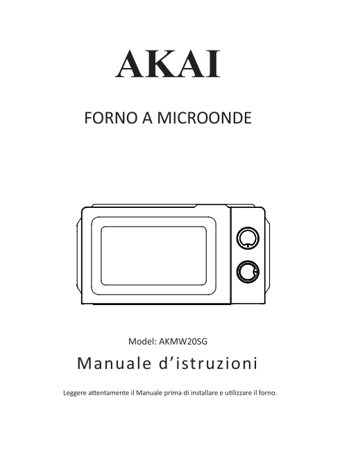 Manuale Akai AKMW20SG PDF