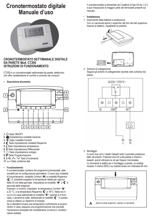 Manuale Elewex CT200 PDF