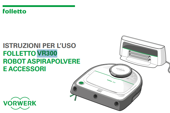 Manuale Folletto VR300 PDF