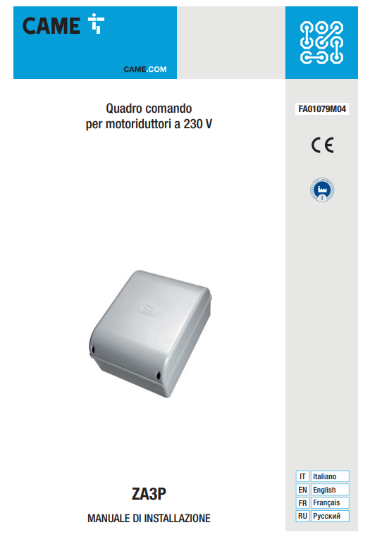 Manuale Came ZA3P PDF