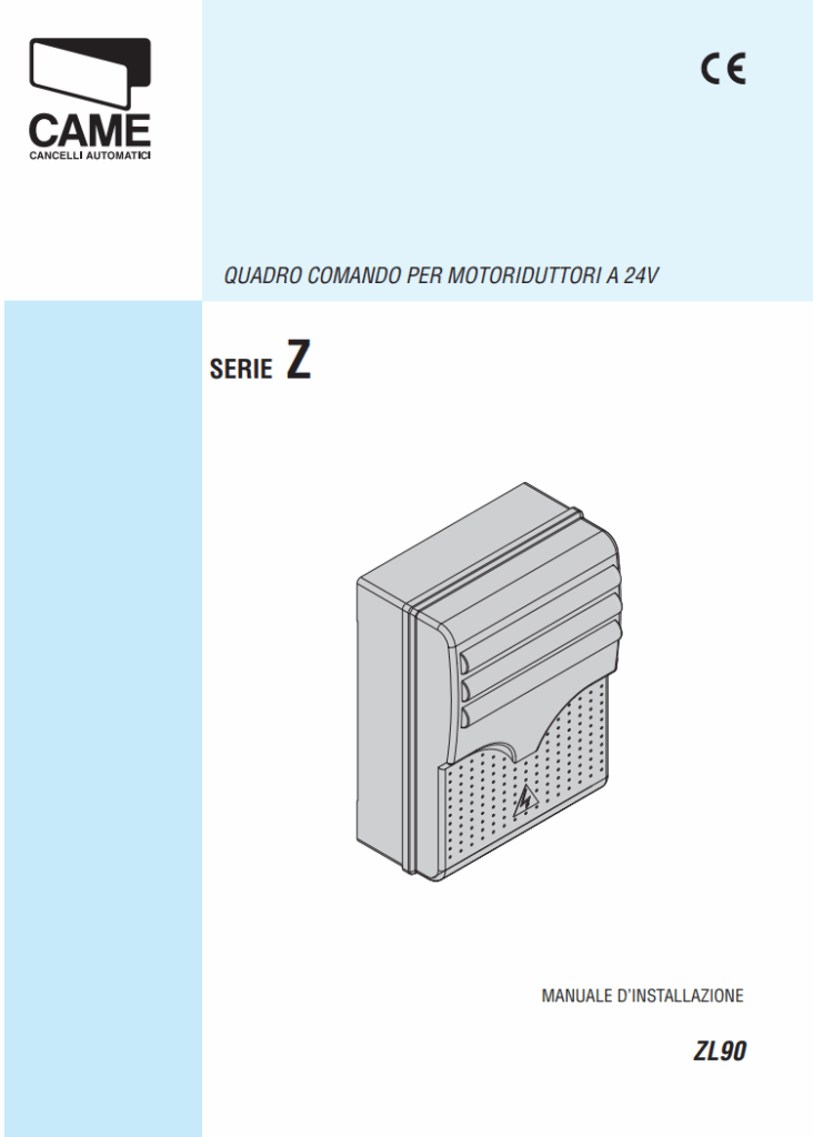 Manuale Came ZL90 PDF