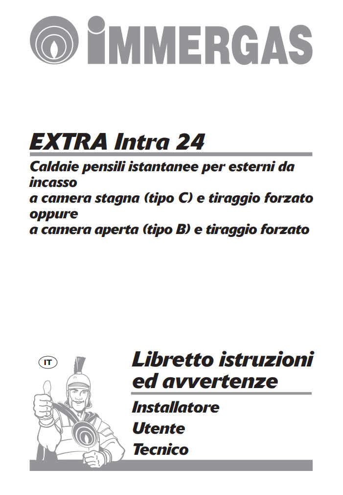 Manuale Caldaia Immergas EXTRA Intra 24 PDF