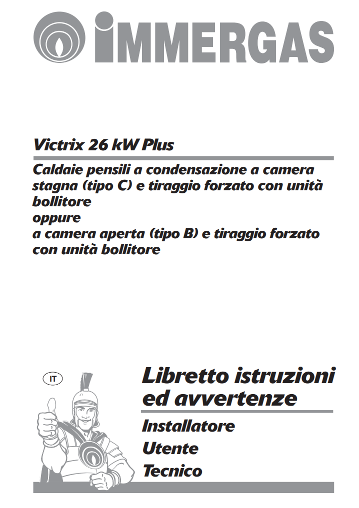 Manuale Caldaia Immergas Victrix 26 kW PDF