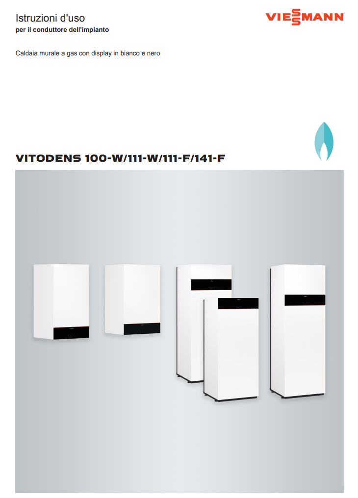 Manuale Caldaia Viessmann Vitodens 100-W - 111-W - 111-F - 141-F PDF