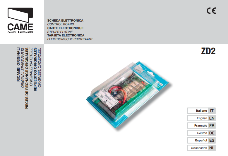 Manuale Came ZD2 PDF