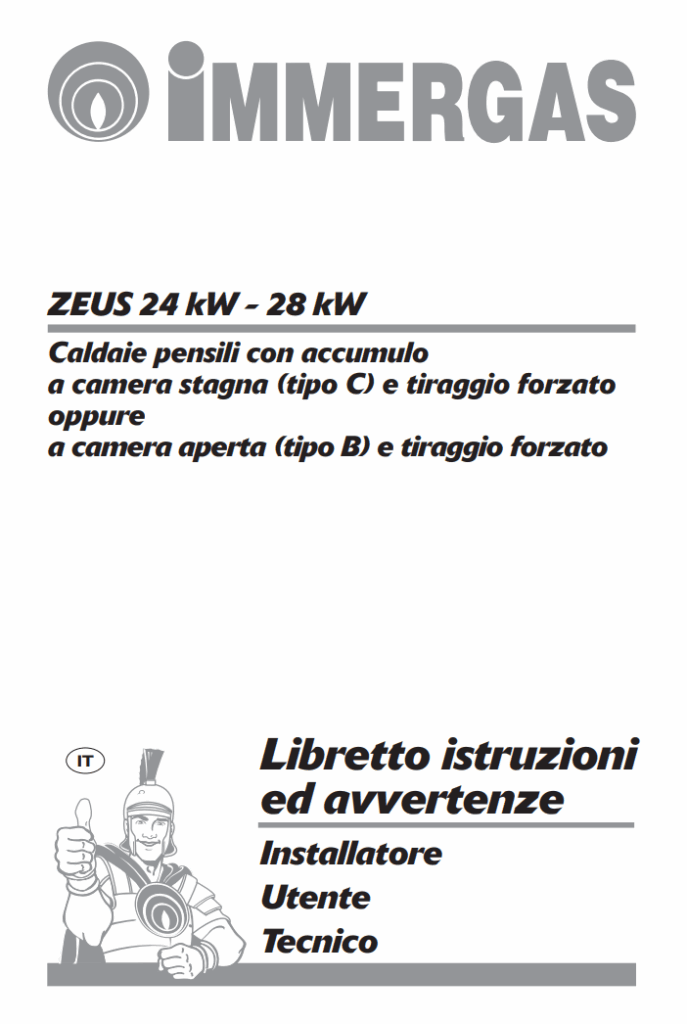 Manuale Caldaia Immergas Zeus 24 - 28 kW PDF