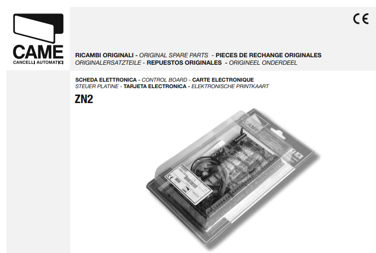 Manuale Came ZN2 PDF
