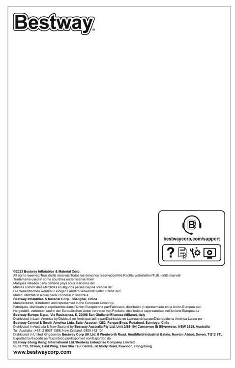 Manuale Pompa Bestway 58381 58383 58386 PDF