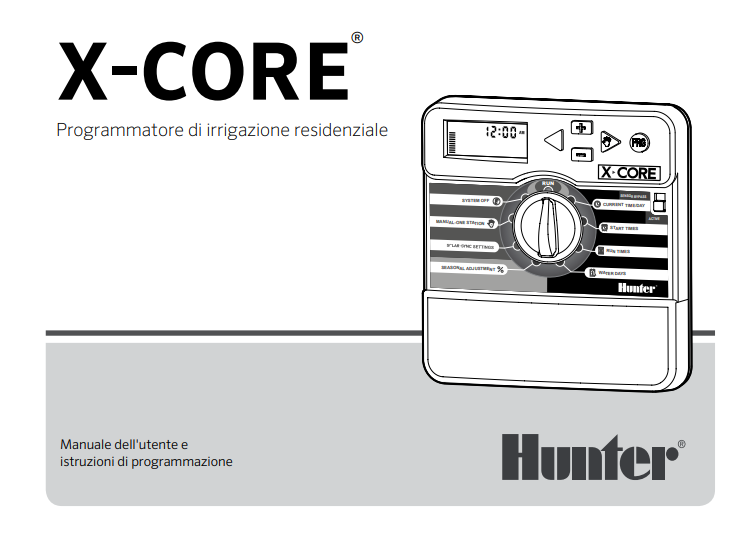 Manuale Programmatore Hunter X-CORE PDF