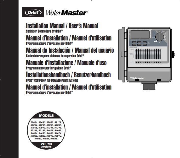 Manuale Centralina Orbit 4 Stazioni PDF