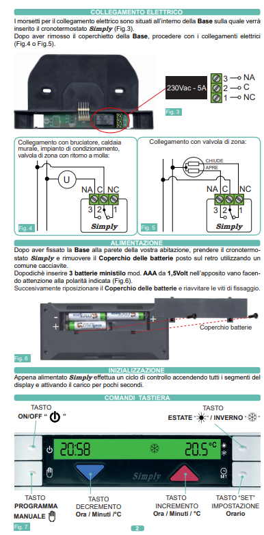 Manuale Termostato Geca Simply PDF