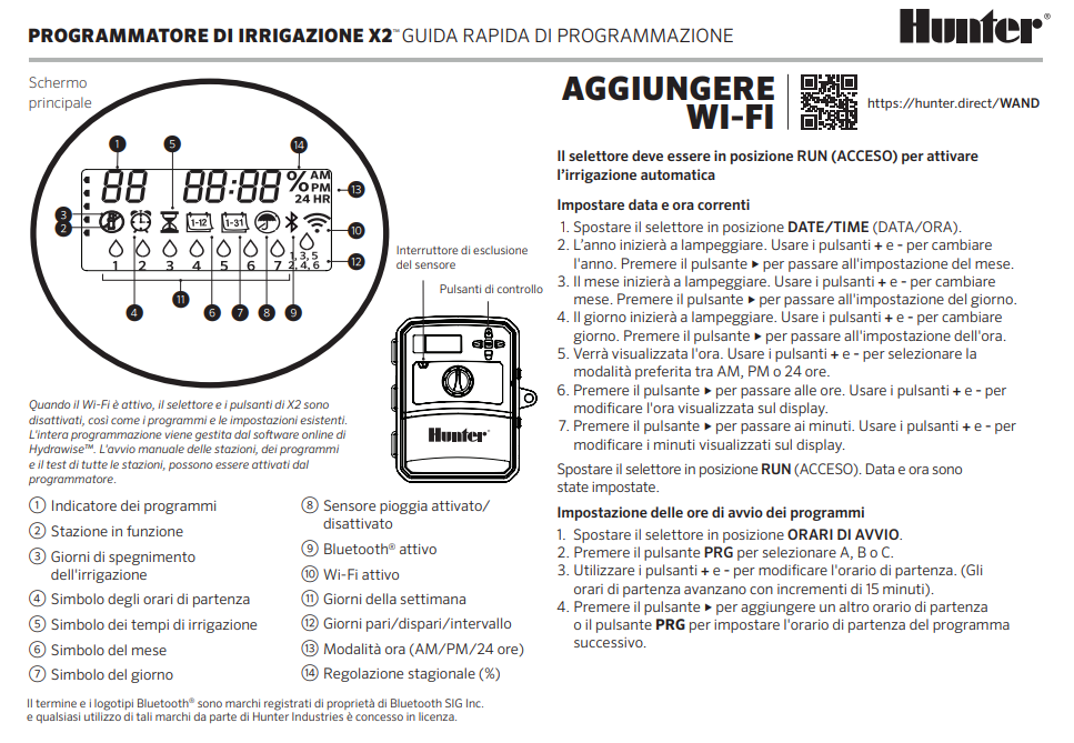 Manuale Hunter X2 PDF