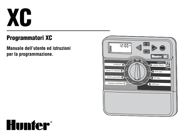 Manuale Programmatore Hunter XC PDF