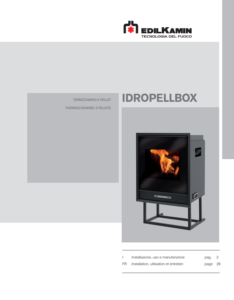 Manuale Edilkamin Idropellbox PDF