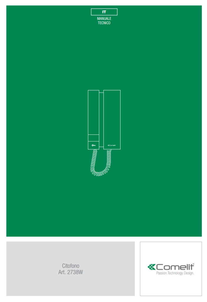 Manuale Citofono Comelit 2738W PDF