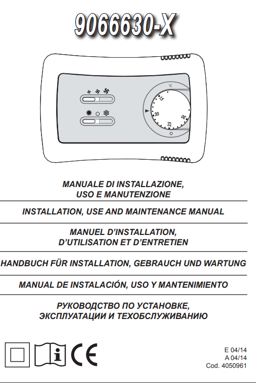 Manuale Termostato Sabiana 9066630-X PDF