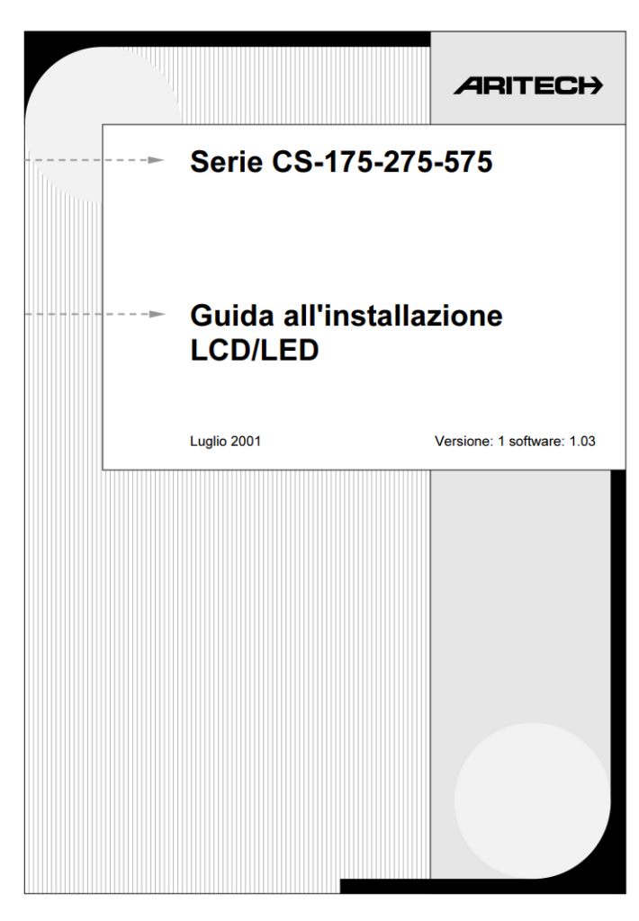 Manuale Aritech CS-175 - CS-275 - CS-575 PDF
