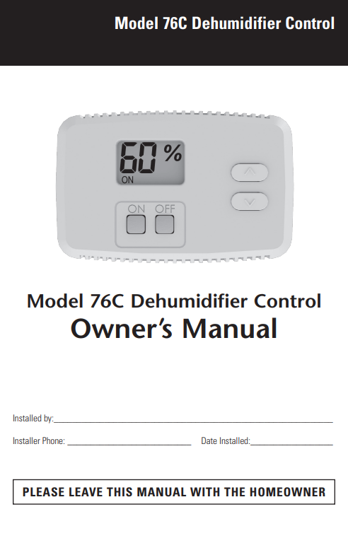Manuale Deumidificatore Carrier 76C PDF