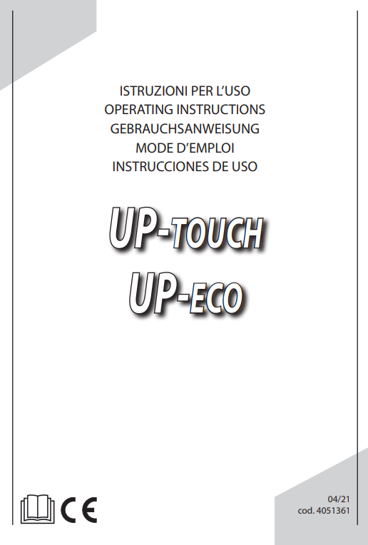 Manuale Sabiana UP-TOUCH - UP-ECO PDF