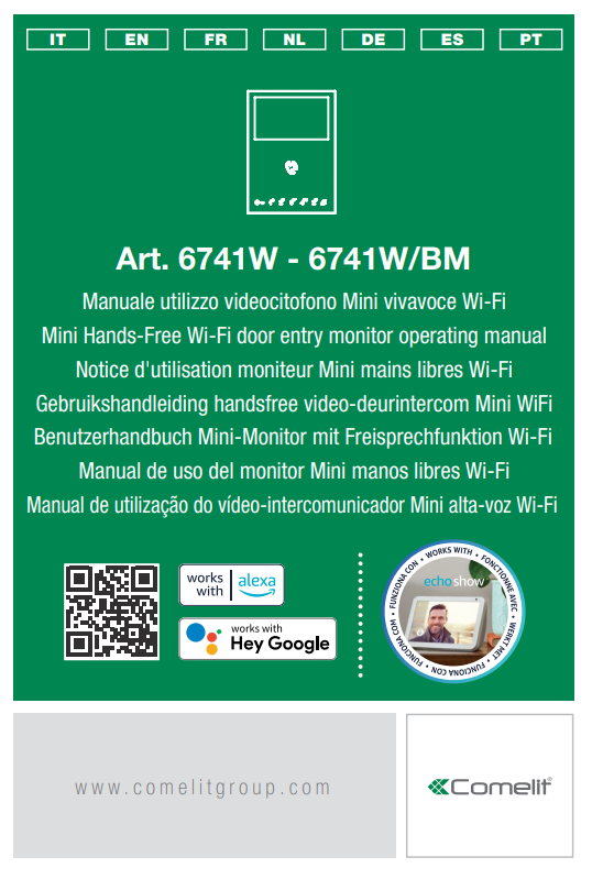 Manuale Videocitofono Comelit 6741W PDF