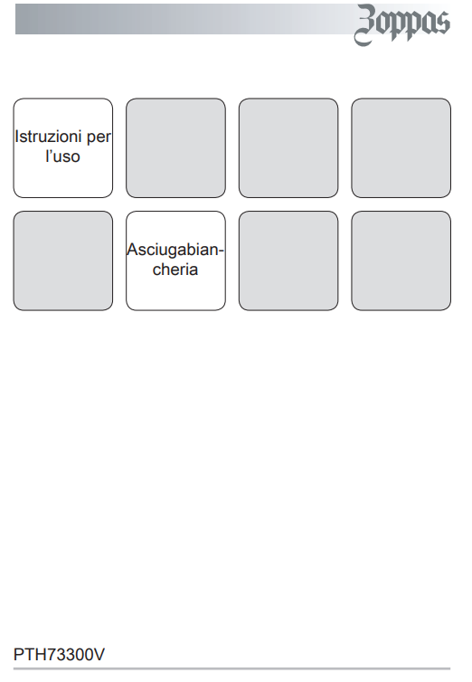 Manuale Asciugatrice Zoppas PTH73300V PDF