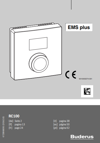 Manuale Termostato Buderus RC100 PDF