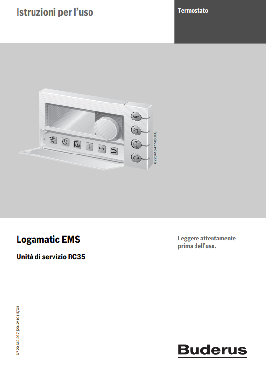 Manuale Termostato Buderus RC35 PDF
