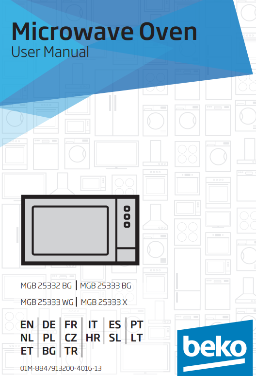 Manuale Beko MGB 25332 BG - MGB 25333 BG - MGB 25333 WG - MGB 25333 X PDF