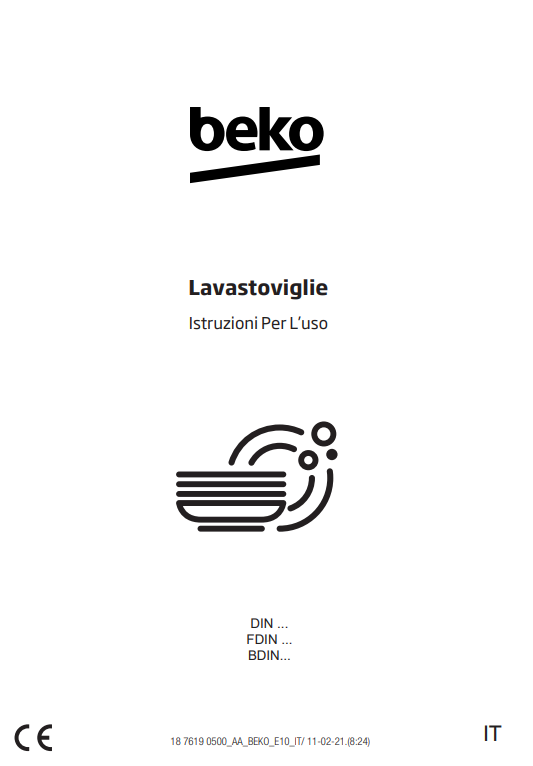 Manuale Lavastoviglie Beko DIN34320 PDF